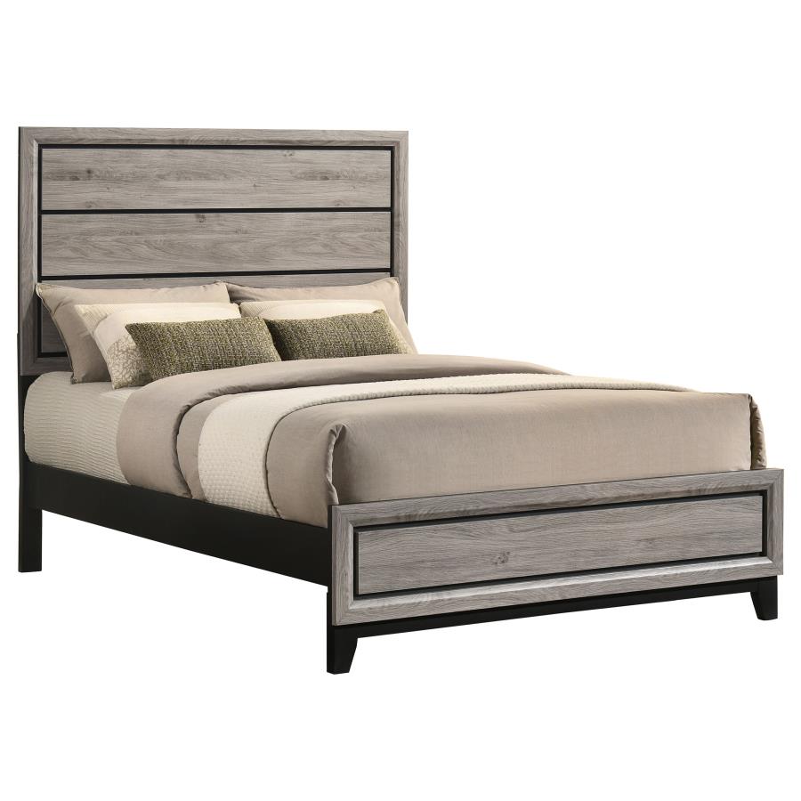 Watson Wood Full Panel Bed Light Taupe - 215911F