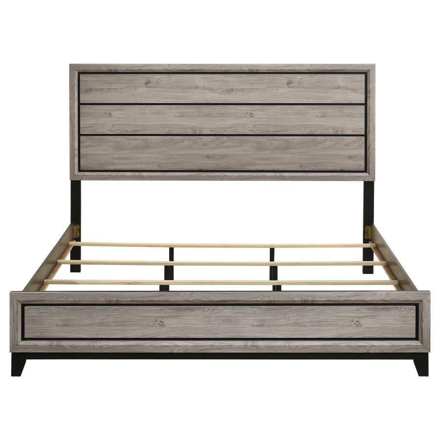 Watson Wood Eastern King Panel Bed Light Taupe - 215911KE