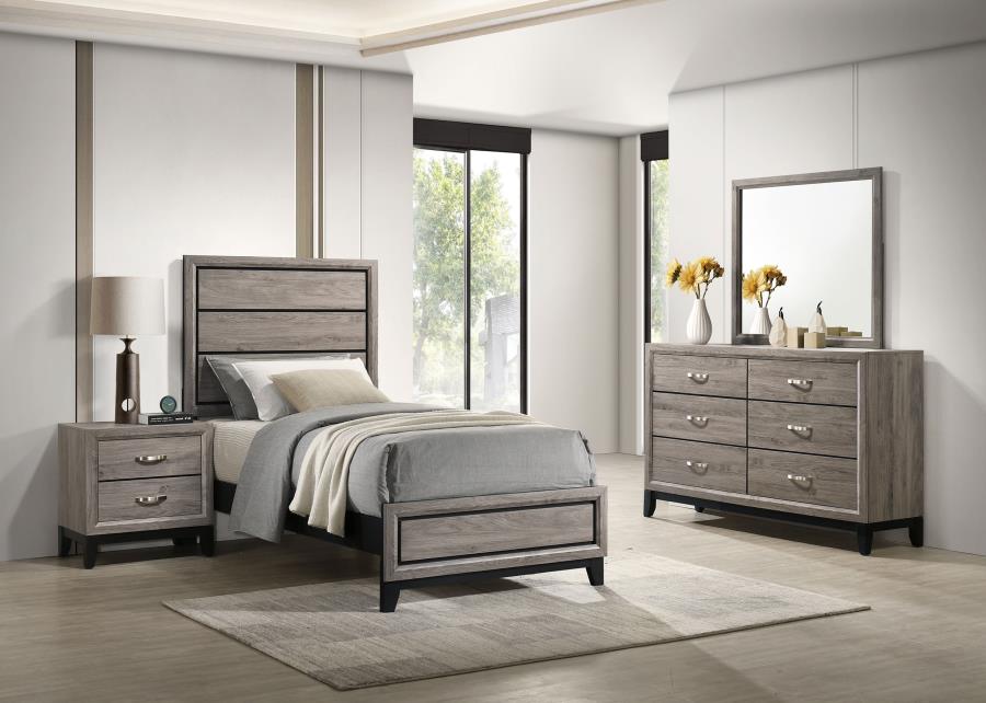Watson Four-piece Twin Bedroom Set Light Taupe - 215911T-S4