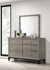 Watson 6-drawer Bedroom Dresser and Mirror Light Taupe - 215913M