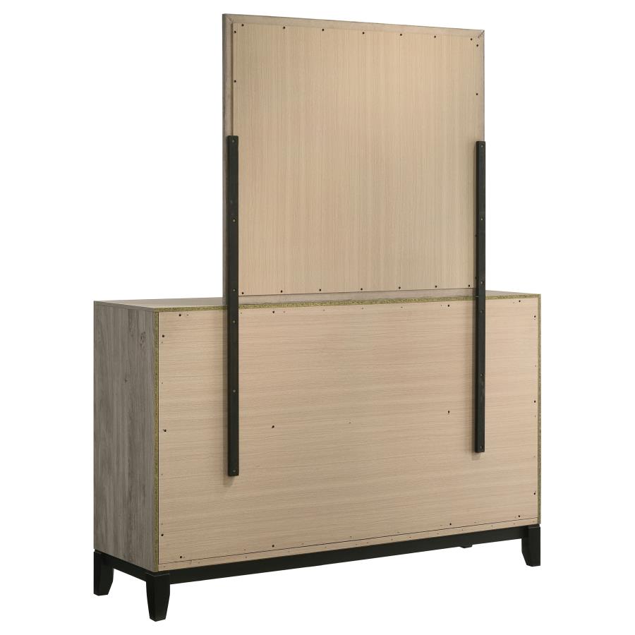 Watson 6-drawer Bedroom Dresser and Mirror Light Taupe - 215913M