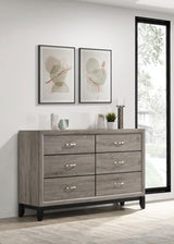 Watson 6-drawer Bedroom Dresser Cabinet Light Taupe - 215913