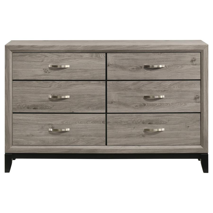 Watson 6-drawer Bedroom Dresser Cabinet Light Taupe - 215913