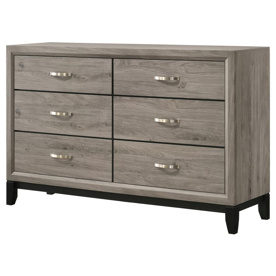Watson 6-drawer Bedroom Dresser Cabinet Light Taupe - 215913
