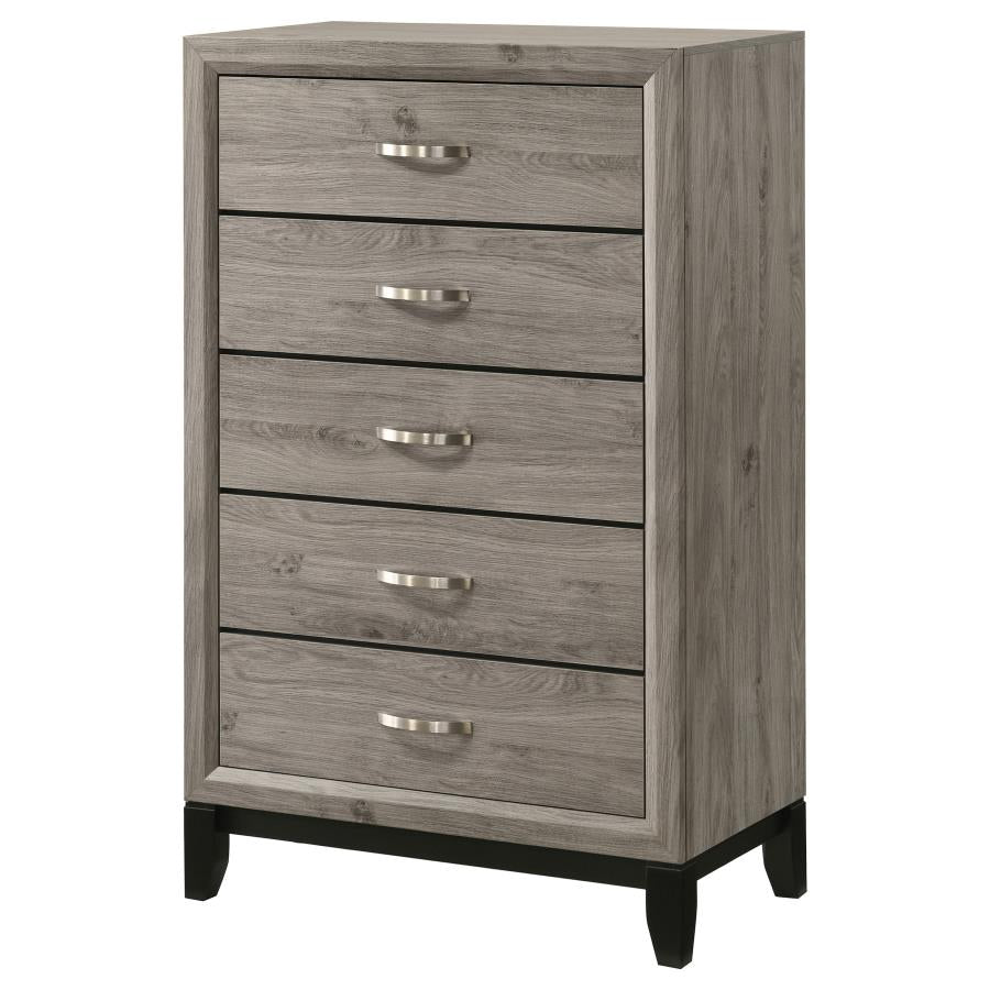 Watson 5-drawer Bedroom Chest of Drawers Light Taupe - 215915