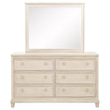 Pembroke 6-drawer Bedroom Dresser with Mirror Washed Oak - 215923M