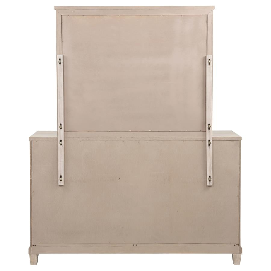 Pembroke 6-drawer Bedroom Dresser with Mirror Washed Oak - 215923M
