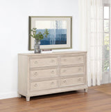 Pembroke 6-drawer Bedroom Dresser Cabinet Washed Oak - 215923