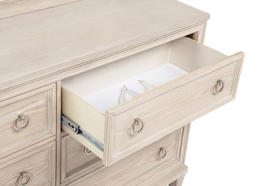 Pembroke 6-drawer Bedroom Dresser Cabinet Washed Oak - 215923