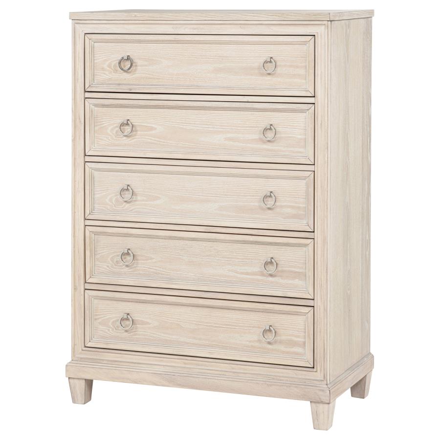 Pembroke 5-drawer Chest of Drawers Washed Oak - 215925