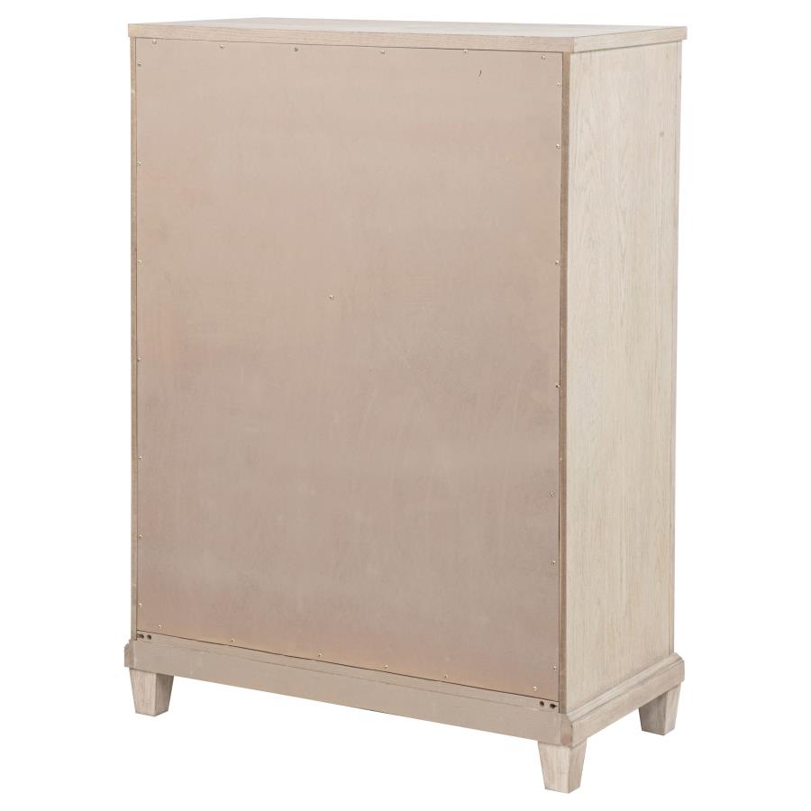 Pembroke 5-drawer Chest of Drawers Washed Oak - 215925