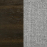 Atlas 63-inch Queen Upholstered Panel Bed Grey and Dark Oak - 215971Q