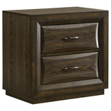 Atlas 2-drawer Bedroom Nightstand Bedside Table Dark Oak - 215972