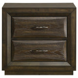 Atlas 2-drawer Bedroom Nightstand Bedside Table Dark Oak - 215972
