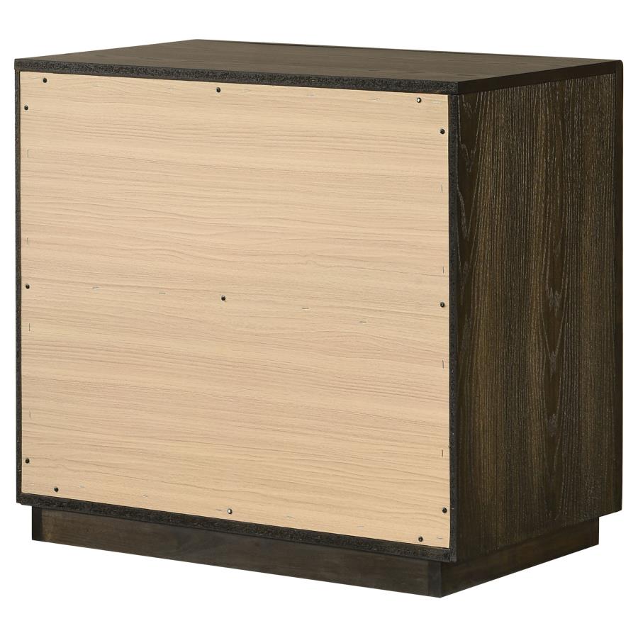 Atlas 2-drawer Bedroom Nightstand Bedside Table Dark Oak - 215972
