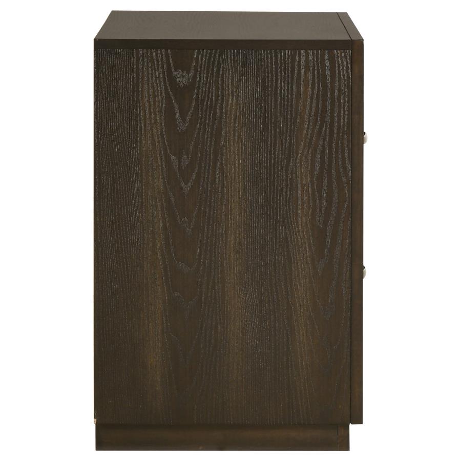 Atlas 2-drawer Bedroom Nightstand Bedside Table Dark Oak - 215972