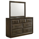 Atlas 7-drawer Bedroom Dresser and Mirror Set Dark Oak - 215973M