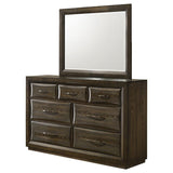 Atlas 7-drawer Bedroom Dresser and Mirror Set Dark Oak - 215973M