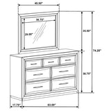 Atlas 7-drawer Bedroom Dresser and Mirror Set Dark Oak - 215973M