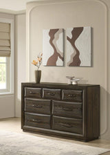Atlas 7-drawer Bedroom Dresser Cabinet Dark Oak - 215973