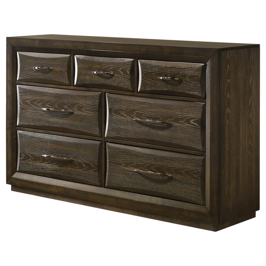 Atlas 7-drawer Bedroom Dresser Cabinet Dark Oak - 215973