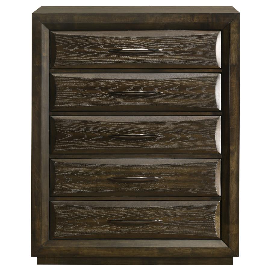 Atlas 5-drawer Bedroom Chest of Drawers Dark Oak - 215975