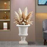Roman Urn Planter Pot For Indoor / Outdoor - Beige White