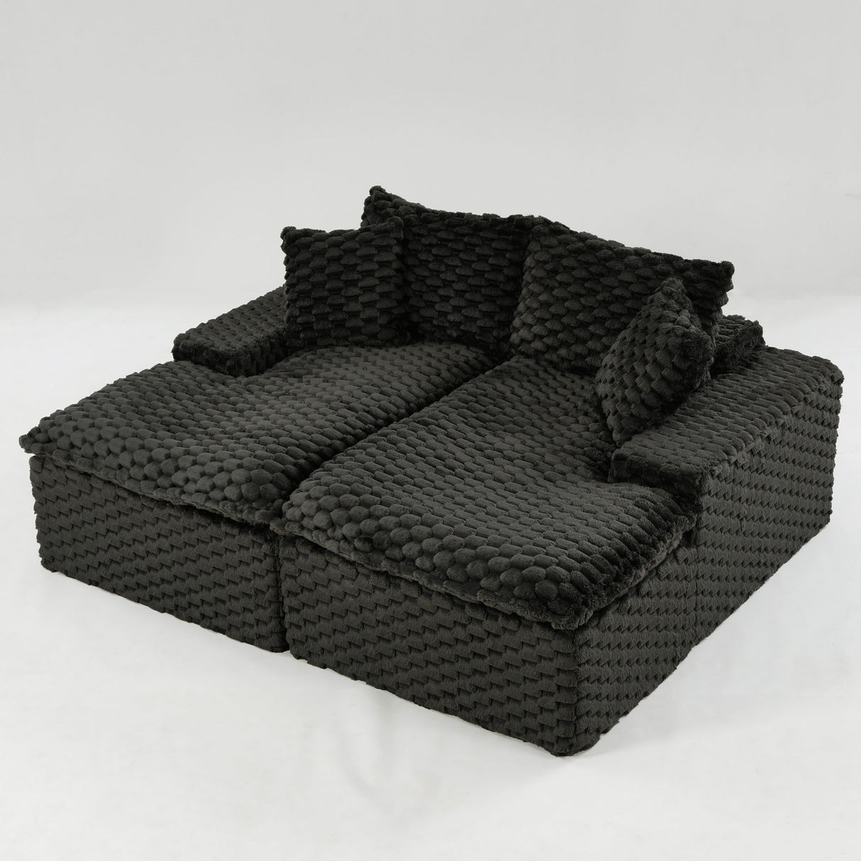 Double Chaise Lounge With Full Compressed Sponge