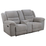 Sebring - 2 Piece Upholstered Reclining Sofa Set With Manual Recline - Gray