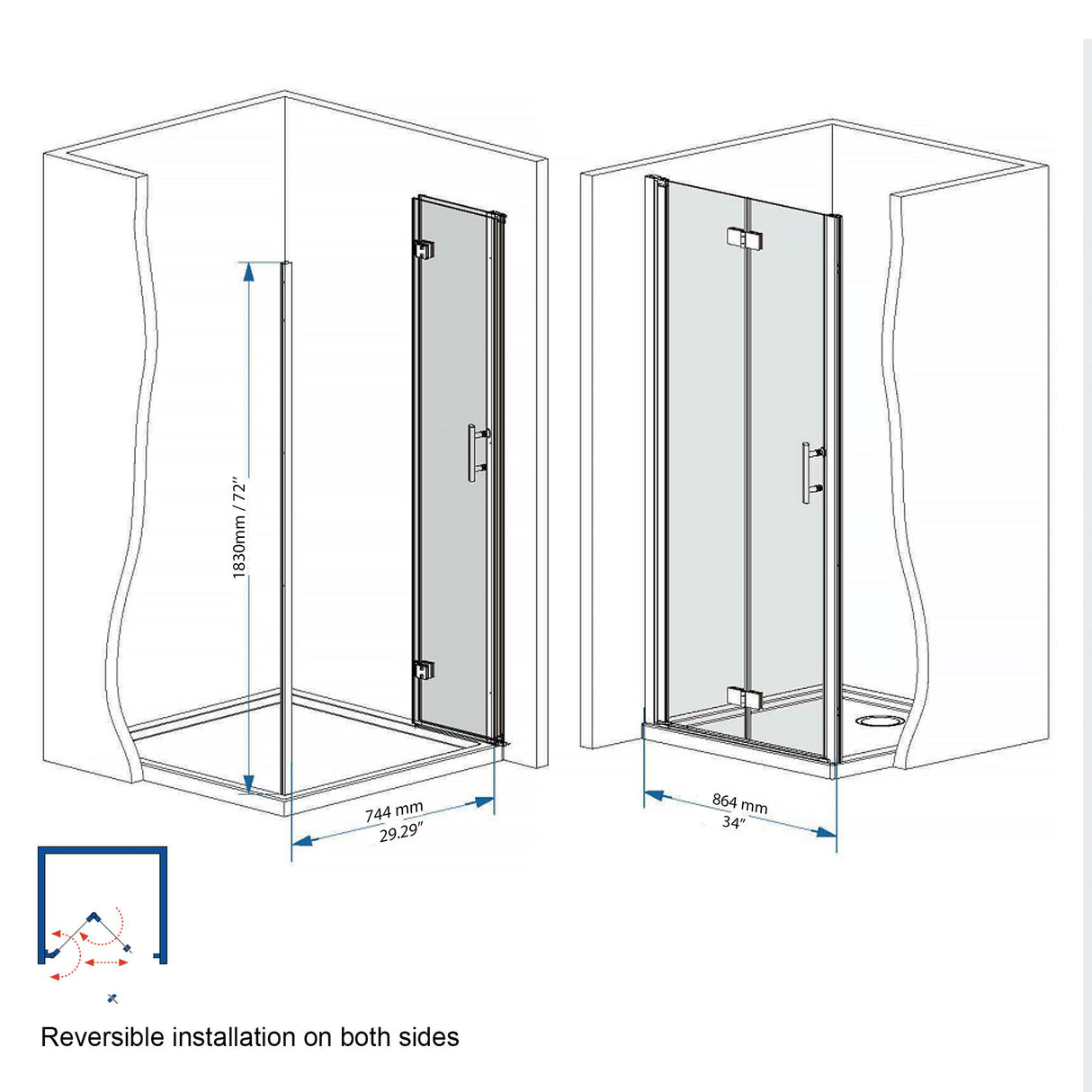 Bifold Shower Door