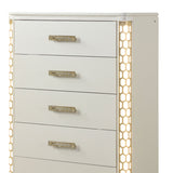 Jasmine - 5 Drawer Chest With Side LED Lightning - Beige