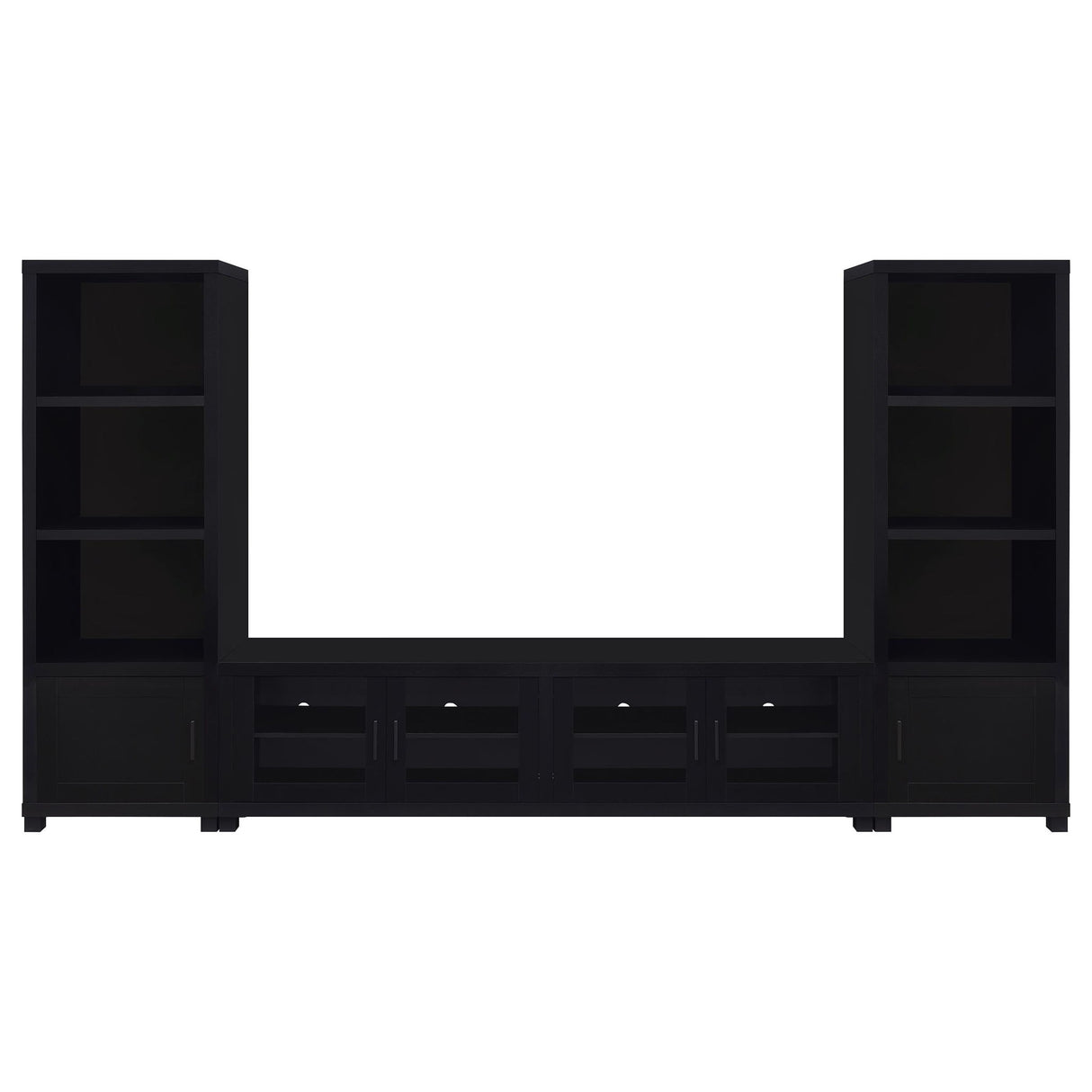 Arnaud - 3 Piece TV Stand Set With Storage - Black