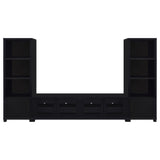 Arnaud - 3 Piece TV Stand Set With Storage - Black