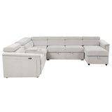 Harvey - Power Recliner Sectional Sleeper - Beige