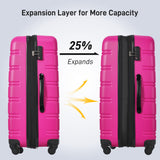 3 Piece Luggage Set Hardside Spinner Suitcase With Tsa Lock 20" 24" 28" Available