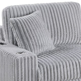 Contemporary Style Modular Sectional Sofa Set With USB, Cup Holder