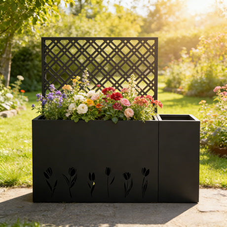 Tall Planter Raised Garden Bed With Trellis