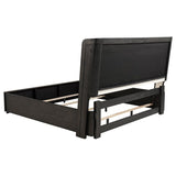 Leandro 4-piece Eastern King Bedroom Set Burnished Black - 222491KE-S4
