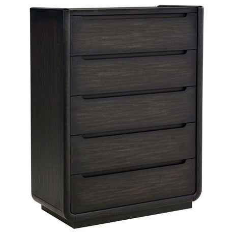 Leandro 5-piece Eastern King Bedroom Set Burnished Black - 222491KE-S5
