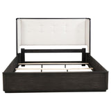Leandro 55-inch California King Wingback Bed Burnished Black - 222491KW