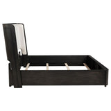 Leandro 55-inch California King Wingback Bed Burnished Black - 222491KW