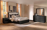 Leandro 4-piece Queen Bedroom Set Burnished Black - 222491Q-S4