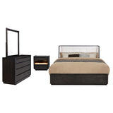 Leandro 4-piece Queen Bedroom Set Burnished Black - 222491Q-S4