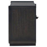 Leandro 2-drawer LED Nightstand with USB Burnished Black - 222492