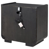 Leandro 2-drawer LED Nightstand with USB Burnished Black - 222492