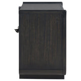 Leandro 2-drawer LED Nightstand with USB Burnished Black - 222492