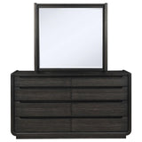 Leandro 8-drawer Bedroom Dresser with Mirror Burnished Black - 222493M