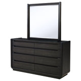 Leandro 8-drawer Bedroom Dresser with Mirror Burnished Black - 222493M