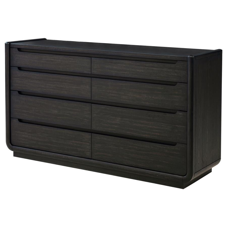 Leandro 8-drawer Bedroom Dresser Cabinet Burnished Black - 222493