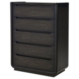 Leandro 5-drawer Bedroom Chest of Drawers Burnished Black - 222495
